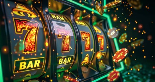 Live casino dealer table and slot game screens